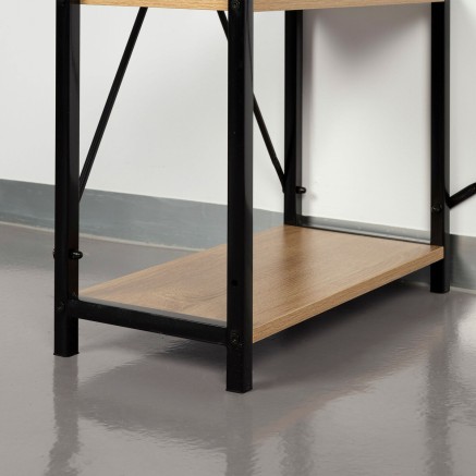 Schreibtisch mit Regal Max Home Stahl Melamine Spanplatte 120 x 12 x 6 2