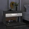 Meubles TV avec lumières LED 2 pcs gris béton 60x35x40 cm
