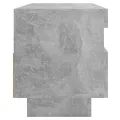 Meuble TV avec lumières LED gris béton 100x35x40 cm