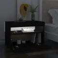 Meuble TV avec lumières LED noir 60x35x40 cm