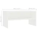 Meuble TV Blanc 80 x 40 x 40 cm Aggloméré