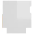 Meuble TV avec lumières LED blanc brillant 80x35x40 cm