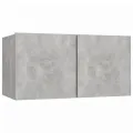 Ensemble de meubles TV 5 pcs Gris béton Bois d'ingénierie