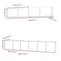 Ensemble de meubles TV 5 pcs Gris béton Bois d'ingénierie