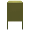 Meuble TV Vert olive 105x35x50 cm Acier
