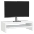 Support de moniteur Blanc brillant 42 x 24 x 13 cm Aggloméré