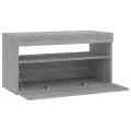 Meuble TV avec lumières LED Sonoma gris 75x35x40 cm