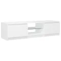 Meuble TV avec lumières LED blanc 140x40x35,5 cm
