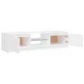 Meuble TV avec lumières LED blanc 140x40x35,5 cm