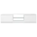 Meuble TV avec lumières LED blanc 140x40x35,5 cm