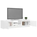 Meuble TV avec lumières LED blanc 140x40x35,5 cm