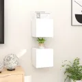 Meubles TV muraux 2 pcs Blanc brillant 30,5x30x30 cm