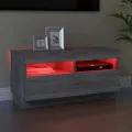 Meuble TV avec lumières LED sonoma gris 80x35x40 cm