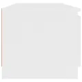 Meuble TV Blanc 140x40x35,5 cm Bois d'ingénierie