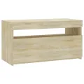 Meuble TV avec lumières LED Chêne sonoma 75x35x40 cm
