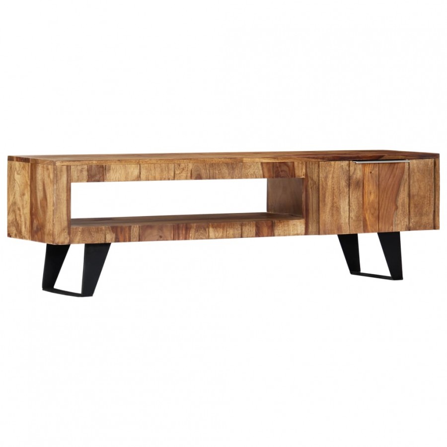 Meuble TV 140x30x40 cm Bois massif de Sesham