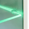 Meuble TV mural avec éclairage LED 5 pièces Blanc