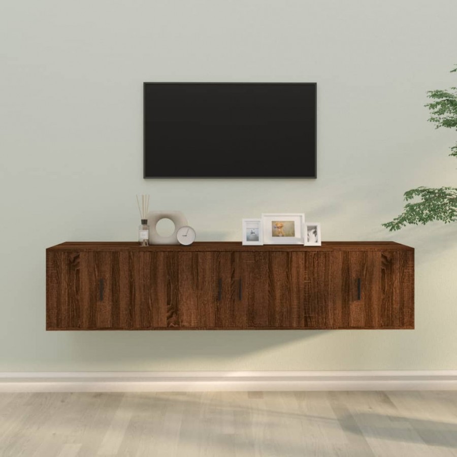 Ensemble de meubles TV 3 pcs Chêne marron Bois d'ingénierie