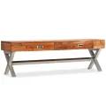 Meuble TV avec tiroirs Bois d'acacia Finition en Sesham 140 cm