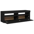 Meuble TV avec lumières LED noir 120x35x40 cm