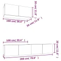Ensemble de meubles TV 3 pcs Blanc Bois d'ingénierie