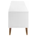 Meuble TV MOLDE Blanc 158x40x49 cm Bois de pin massif
