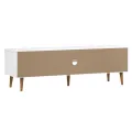 Meuble TV MOLDE Blanc 158x40x49 cm Bois de pin massif