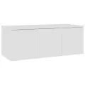 Meuble TV Blanc 80x34x30 cm Aggloméré
