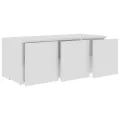 Meuble TV Blanc 80x34x30 cm Aggloméré
