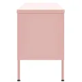 Meuble TV Rose 105x35x50 cm Acier