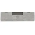 Meuble TV Gris béton 140x35x40 cm Bois d'ingénierie