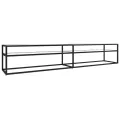 Meuble TV Transparent 220x40x40,5 cm Verre trempé