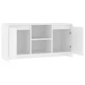 Meuble TV Blanc 102x37,5x52,5 cm Aggloméré