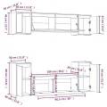 Meubles TV 6 pcs Blanc Bois massif de pin