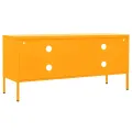 Meuble TV Jaune moutarde 105x35x50 cm Acier