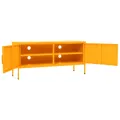 Meuble TV Jaune moutarde 105x35x50 cm Acier