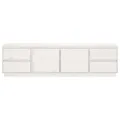Meuble TV Blanc 176x37x47,5 cm Bois de pin massif