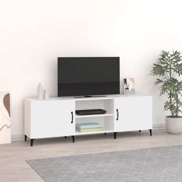 Meuble TV blanc 150x30x50 cm bois d'ingénierie