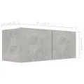 Ensemble de meuble TV 6 pcs Gris béton Aggloméré