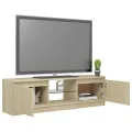 Meuble TV avec lumières LED chêne sonoma 120x30x35,5 cm