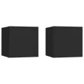 Meubles TV muraux 2 pcs Noir 30,5x30x30 cm