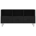 Meuble TV noir 102x36x50 cm bois d'ingénierie