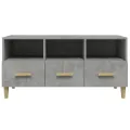 Meuble TV gris béton 102x36x50 cm bois d'ingénierie