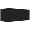Meuble TV Noir 80x30x30 cm Aggloméré
