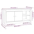 Meuble TV 103x36,5x52 cm Bois de pin massif