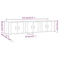 Meubles TV muraux 3 pcs blanc brillant 57x34,5x40 cm