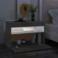 Meuble TV avec lumières LED gris béton 60x35x40 cm