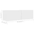 Ensemble de meuble TV 2 pcs Blanc Aggloméré