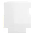 Meuble TV avec lumières LED blanc brillant 100x35x40 cm