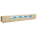 Meuble TV avec lumières LED Chêne sonoma 300x35x40 cm
